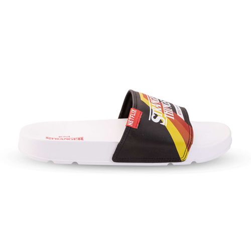 Chinelo Stranger Things Slide Vhs Branco Preto