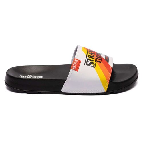 Chinelo Stranger Things Slide Vhs Preto Branco
