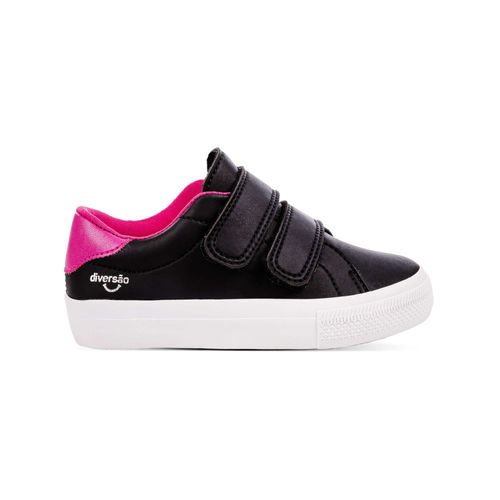 Tênis Infantil Diversão Mini Samy Preto Pink