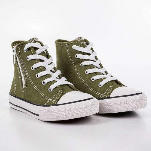 Tênis Infantil Diversão Canvas Hi Ziper Militar