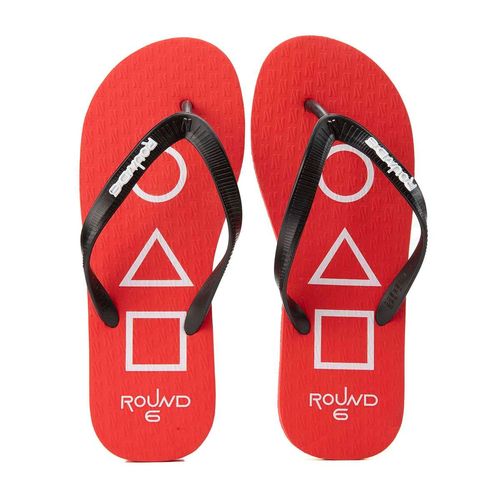 Chinelo Round 6 Soldiers Vermelho Preto