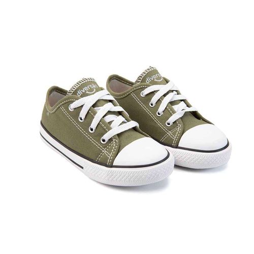 Tênis Infantil Diversão Baby Canvas Low Militar