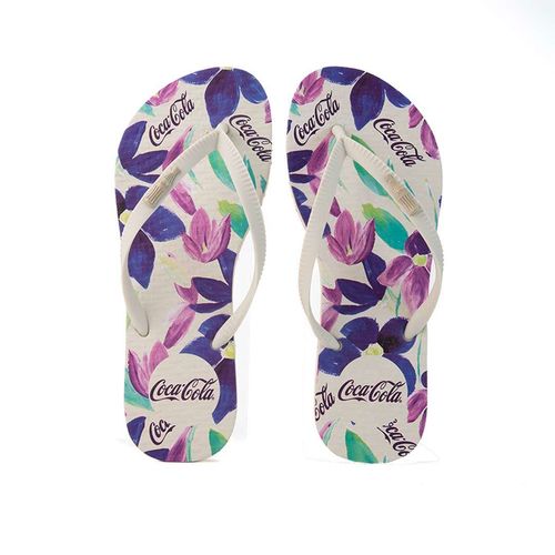 Chinelo Coca-Cola Flow Off White