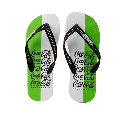 Chinelo Coca-Cola Ladder Branco Preto