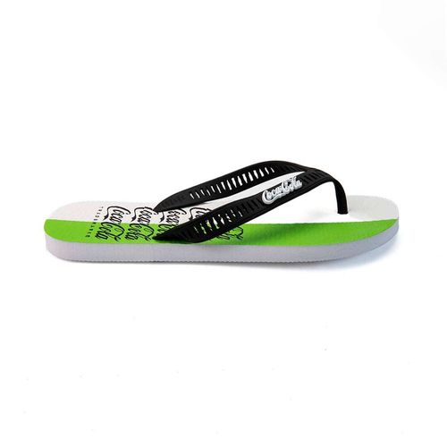 Chinelo Coca-Cola Ladder Branco Preto