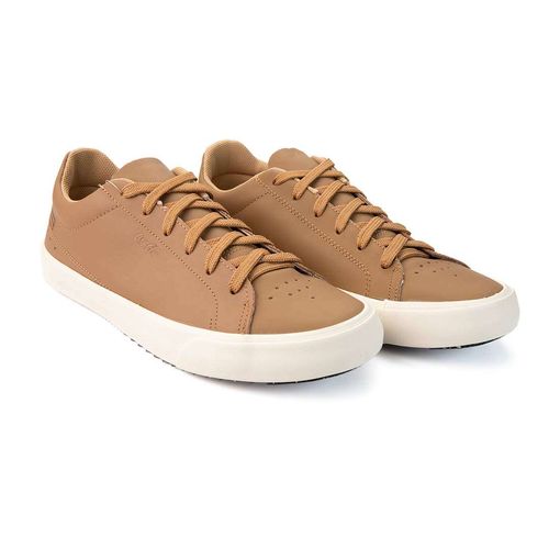 Tênis Coca-Cola Shoes Stamp Texas Leather Caramelo