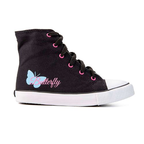 Tênis Infantil Diversão Butterfly Hi Preto