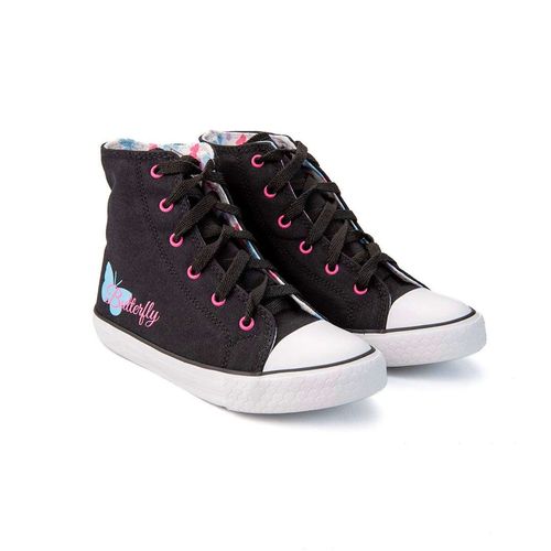 Tênis Infantil Diversão Butterfly Hi Preto