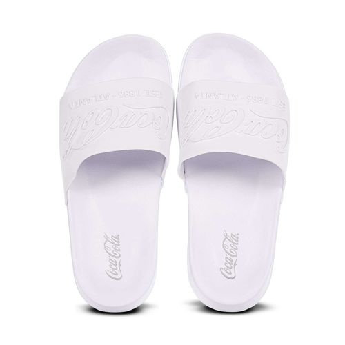 Chinelo Coca-Cola Slide Injetado Coke Bold Branco