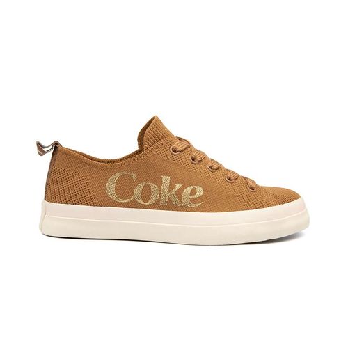 Tênis Coca-Cola Shoes Lake Knit Caramelo