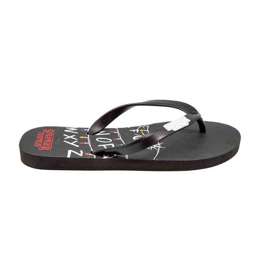 Chinelo Stranger Things Alphabet Preto Preto