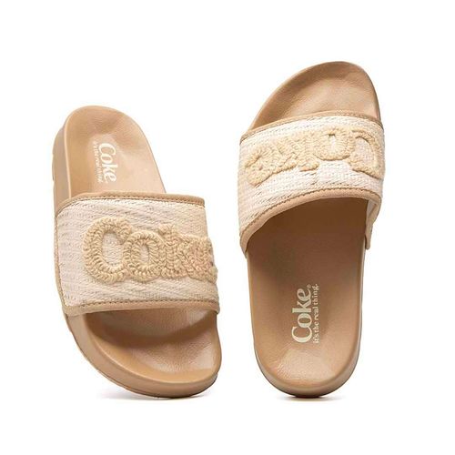 Sandalia Coca Cola Slide Canne Caramelo