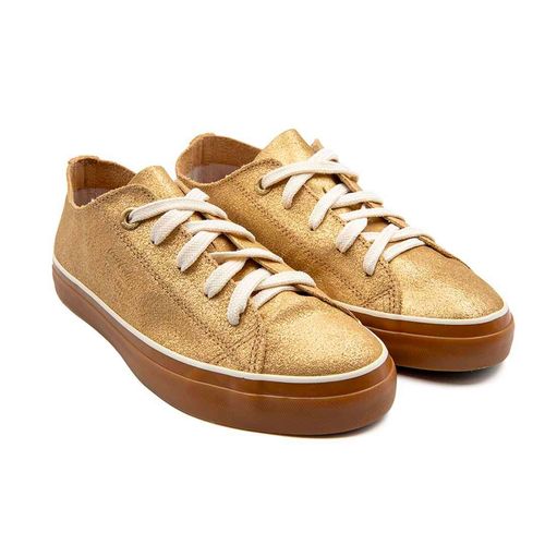 Tenis Coca-Cola Shoes Stream Charm Leather Dourado