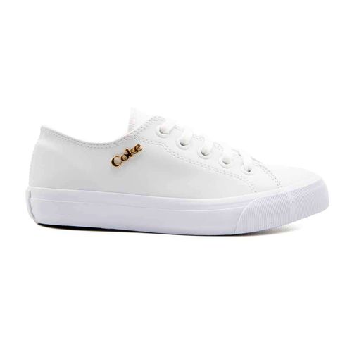 Tênis Coca-Cola Shoes Sandy Town Branco Ouro