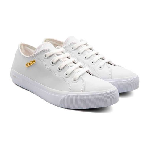 Tênis Coca-Cola Shoes Sandy Town Branco Ouro