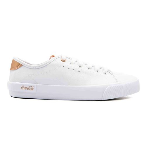 Tênis Coca-Cola Shoes Stride Town Branco Cobre