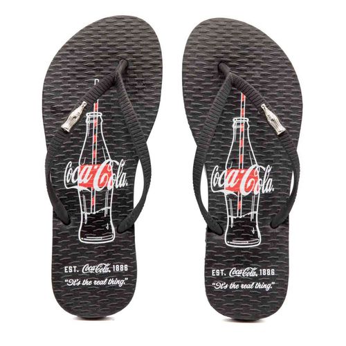 Chinelo Coca-Cola Shoes Refresh Break Preto