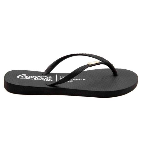 Chinelo Coca-Cola Shoes Coke Smile Preto